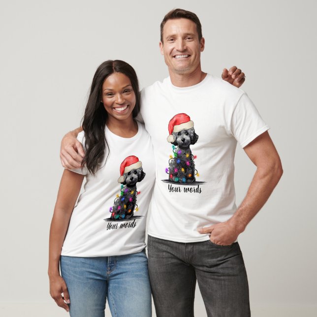 Camiseta Crie Seu Cachorro De Poodô De Natal (Unissex)
