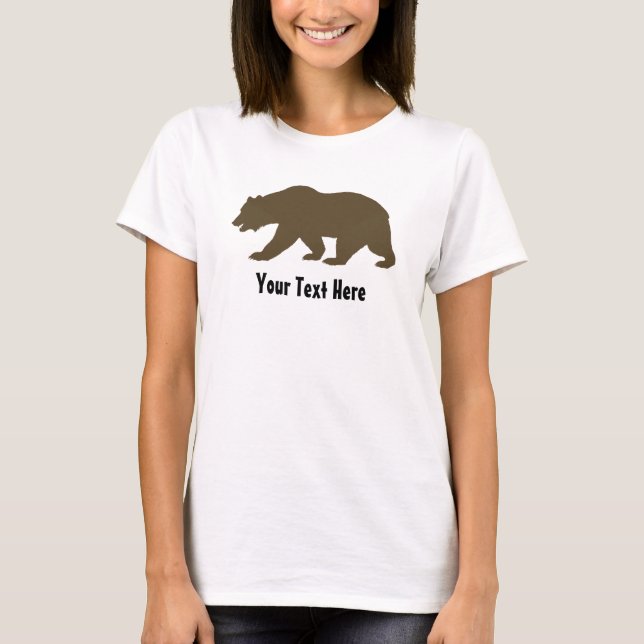Camiseta Crie Seu Engraçado Nome Do Urso Da Mãe T-Shirt (Frente)