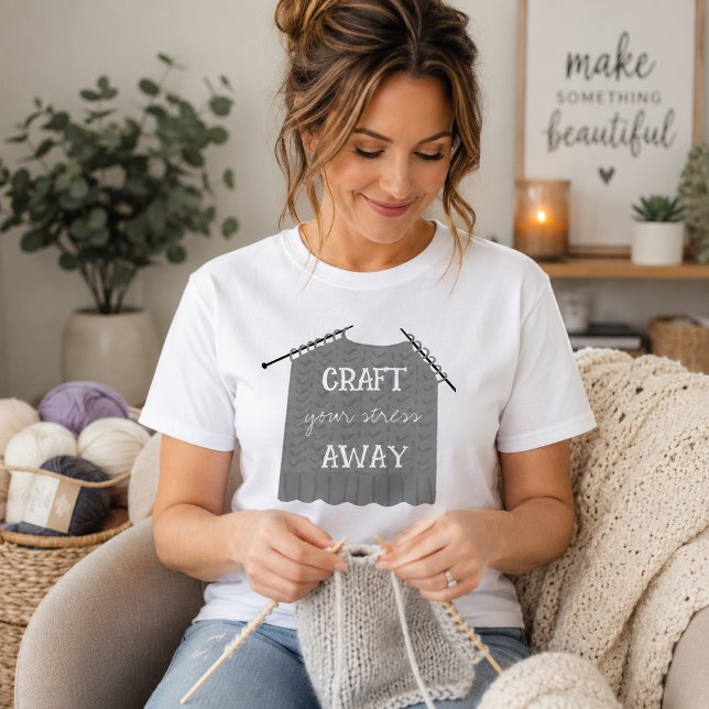 Camiseta Crie seu estresse Fora Divertido  (Criador carregado)