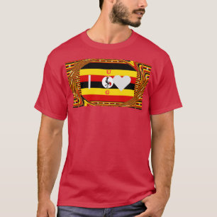 Camiseta Crie seu inspirador adorável Eu amo Uganda