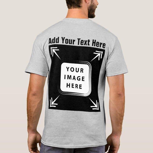 Camiseta Crie seu Modelo personalizado frente para trás (Verso)
