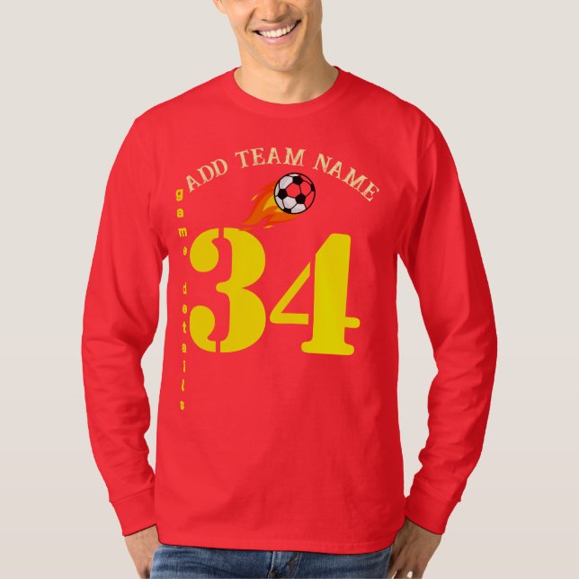 Camiseta Crie seu nome de equipe favorito 34 Futebol (Frente)