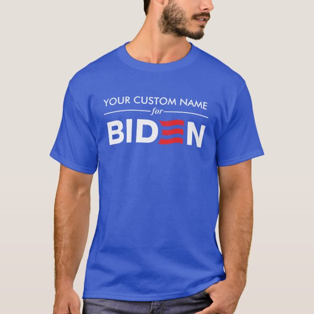 Camiseta Crie seu nome de grupo personalizado para Biden Ha (Frente)