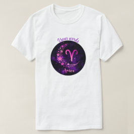 Camiseta Crie seu próprio Aries Celestiais Roxos Zodiac