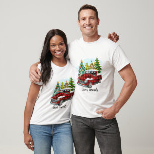 Camiseta Crie seu próprio caminhão e árvores de Natal