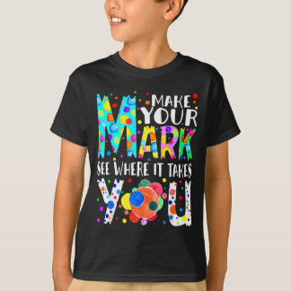 Camiseta Crie Seu Próprio Caminho Colorido Celebração de Po