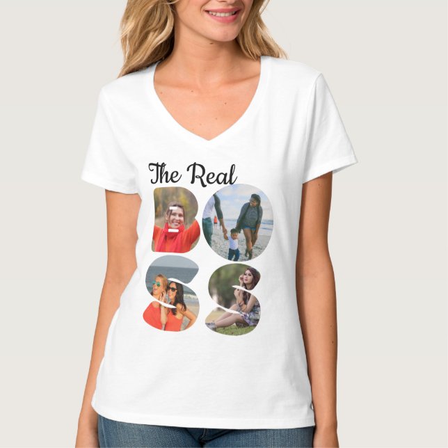 Camiseta Crie seu próprio casal de correspondência de fotos (Frente)