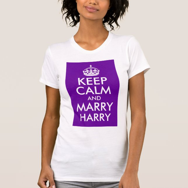 Camiseta Crie Seu Próprio Casamento Roxo Fique Calmo (Frente)