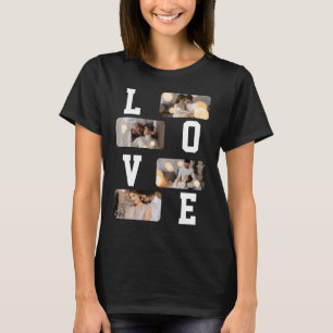 Camiseta Crie Seu Próprio Colagem de 4 Fotos
