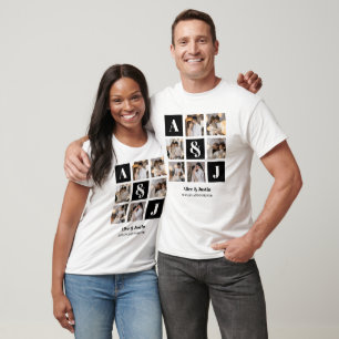 Camiseta Crie Seu Próprio Colagem de 6 Fotos