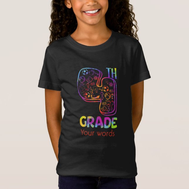Camiseta Crie seu próprio Colorido 4º Gráfico (Frente)