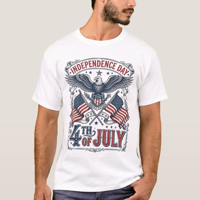Camiseta Crie Seu Próprio Esboço do Dia da Independência Am (Frente)