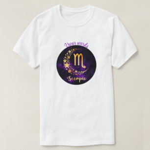 Camiseta Crie Seu Próprio Escorpião Celestial Roxo Zodiac