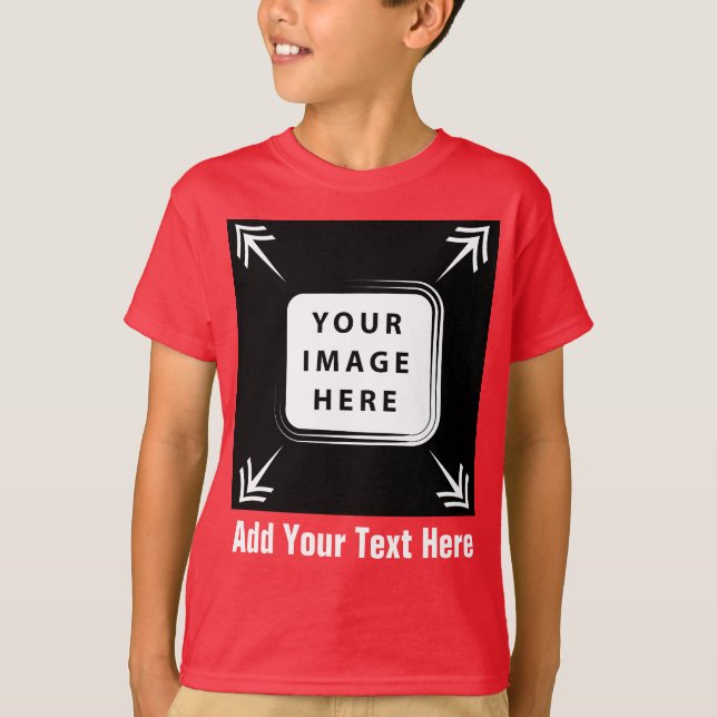 Camiseta Crie seu próprio filho Camisa-T Adicionar imagem T (Frente)