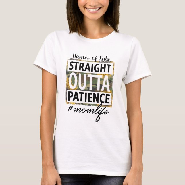 Camiseta Crie seu próprio Hetero fora da paciência Momlife (Frente)