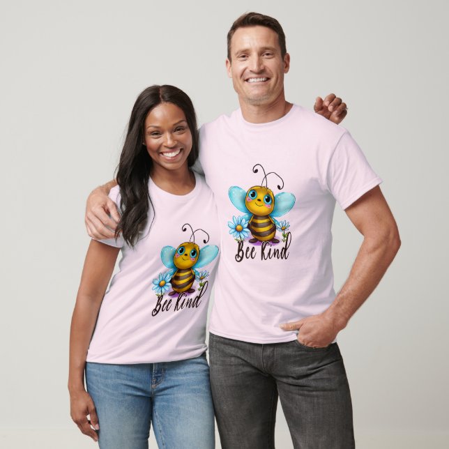 Camiseta Crie Seu Próprio Kin De Bee Cute Sorridente (Unissex)