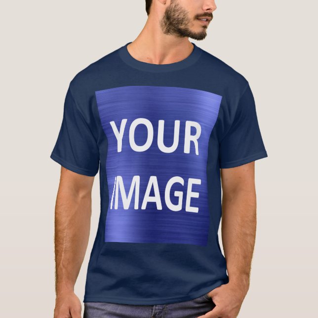 Camiseta Crie seu próprio marinho azul T-Shirt (Frente)