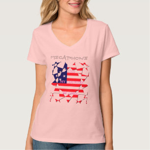 Camiseta Crie seu próprio Megaphone Country of Love USA