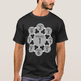 Camiseta Crie seu próprio MODELO 9 PHOTO COLLAGE
