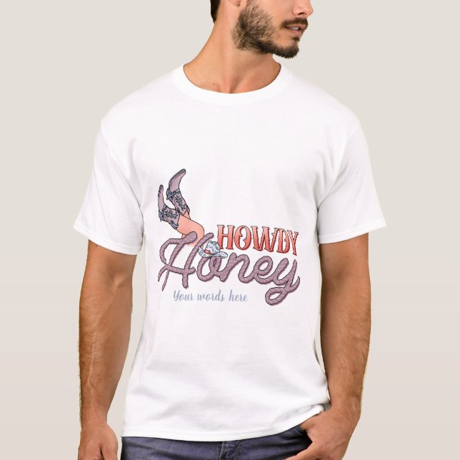 Camiseta Crie seu próprio Namorados de mel Howdy (Frente)