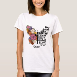 Camiseta Crie Seu Próprio Palavra De Borboleta Floral Elogi
