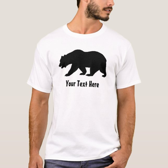 Camiseta Crie seu próprio Papá Engraçado Nome Urso T-Shirt (Frente)