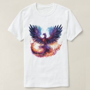 Camiseta Crie Seu Próprio Pássaro de Fogo Fênix Mítico