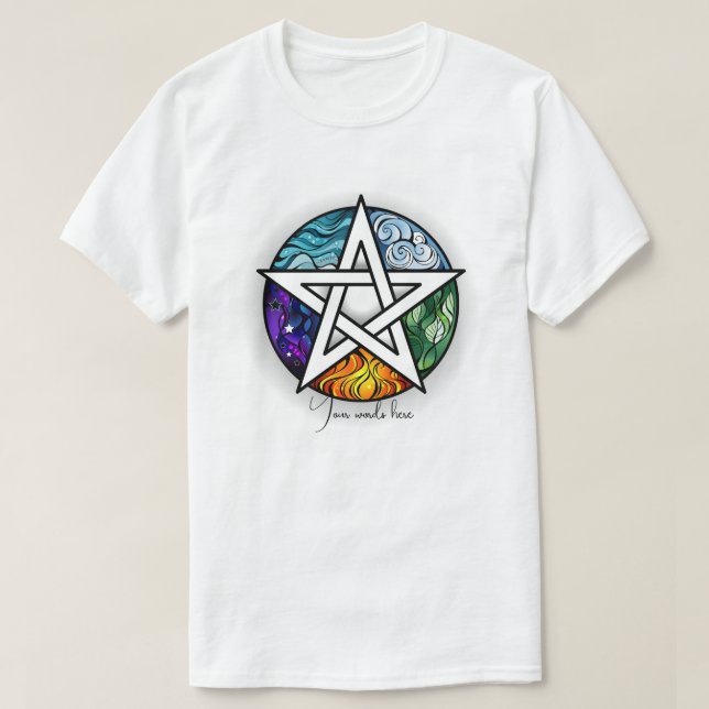 Camiseta Crie Seu Próprio Pentáculo Elemental (Frente do Design)