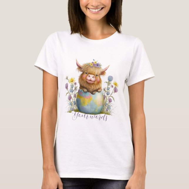 Camiseta Crie seu próprio Primavera no Highland Bull & Wild (Frente)