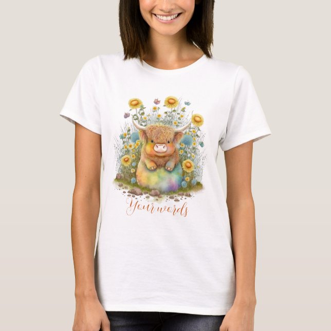 Camiseta Crie seu próprio Primavera no Highland Bull & Wild (Frente)