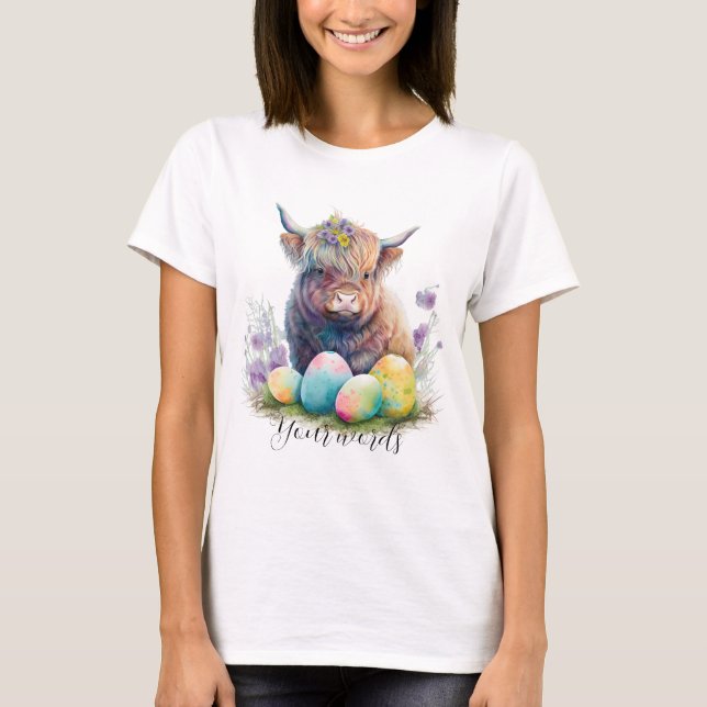 Camiseta Crie seu próprio Primavera no Highland Bull & Wild (Frente)