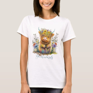 Camiseta Crie seu próprio Primavera no Highland Bull & Wild