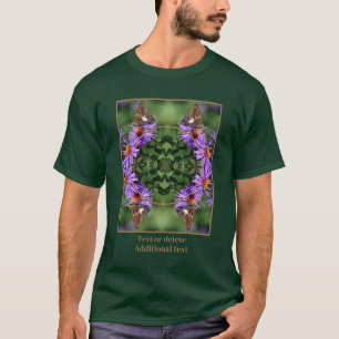 Camiseta Crie seu próprio quadro de flores do Aster Butterf
