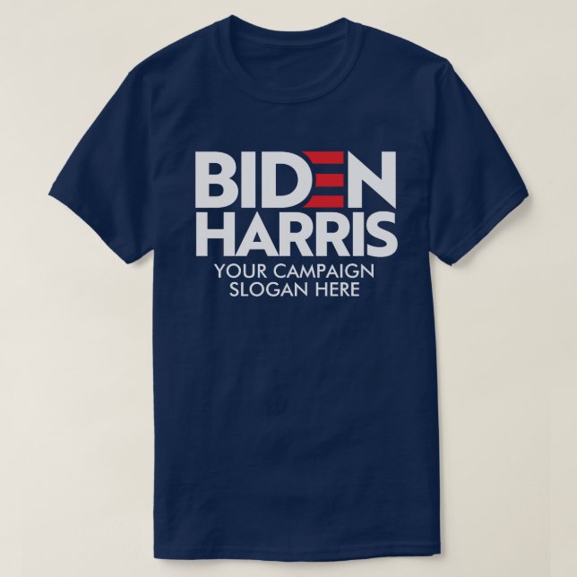 Camiseta Crie seu próprio Slogan da campanha Biden Harris 2 (Frente do Design)