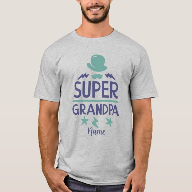 Camiseta Crie seu próprio Super Avô (Frente)