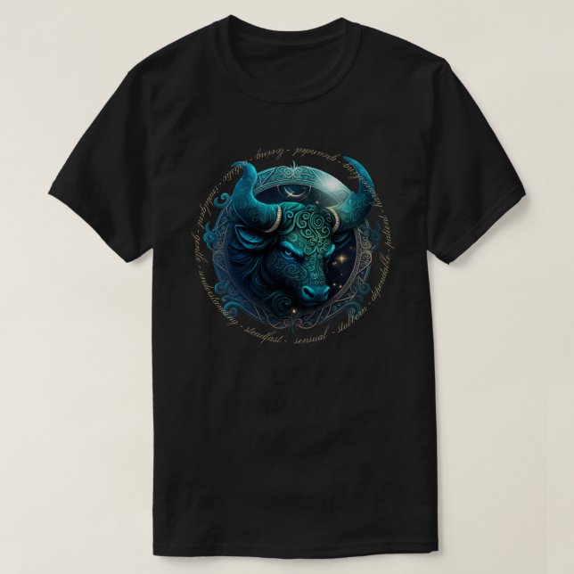 Camiseta Crie seu próprio Taurus Celestial Zodiac (Frente do Design)