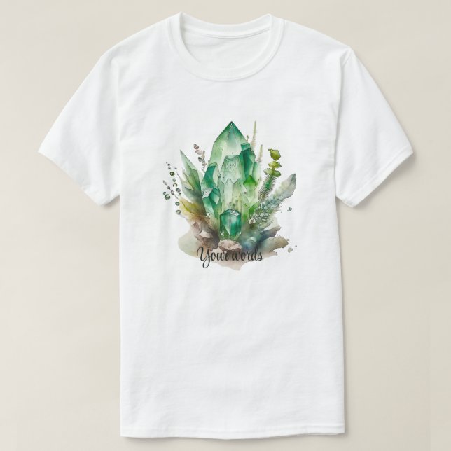Camiseta Crie seus próprios Cristais Esmeralda Verde (Frente do Design)