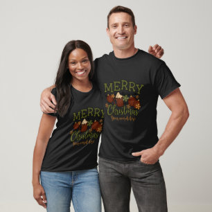 Camiseta Crie seus próprios ornamentos de Groovy Feliz Nata