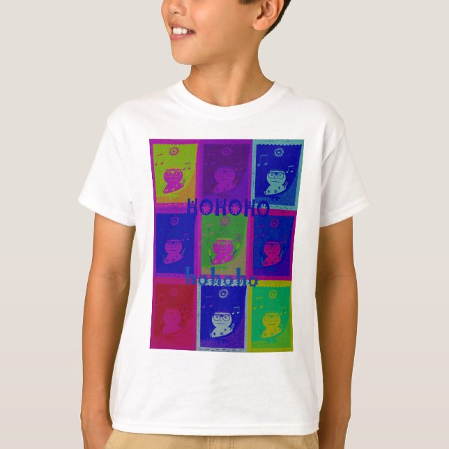 Camiseta Crie seus próprios Papais noeis especiais HoHoho P (Frente)