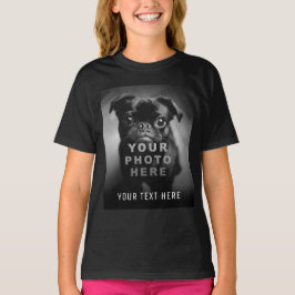 Camiseta Crie sua foto simples do Solteiro e texto personal