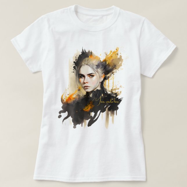 Camiseta Crie Sua Própria Bruxa Ardente (Frente do Design)