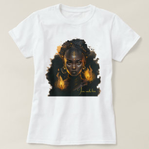 Camiseta Crie Sua Própria Bruxa Dourada Flamejante