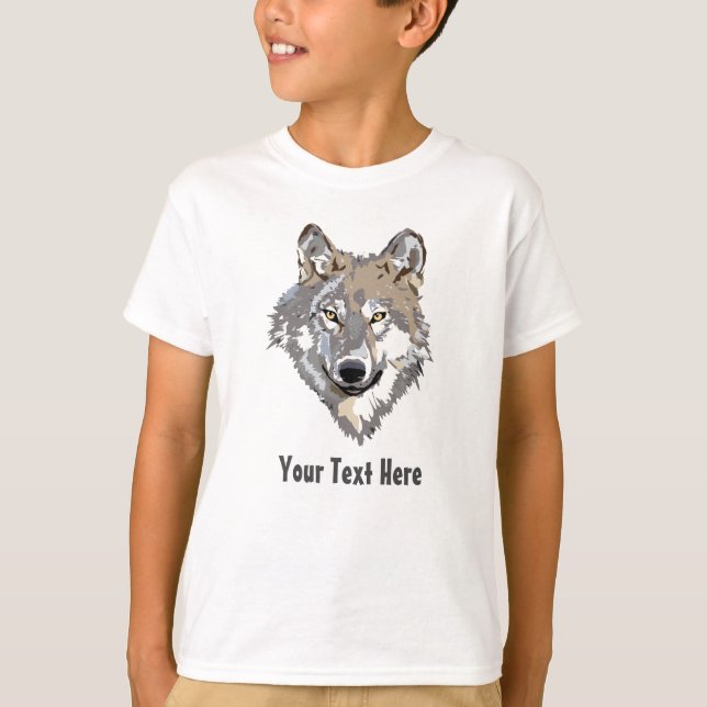 Camiseta Crie Sua Própria Cinza Wolf T-Shirt (Frente)