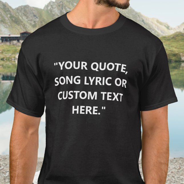 Camiseta Crie Sua Própria Citação Personalizada (Criador carregado)
