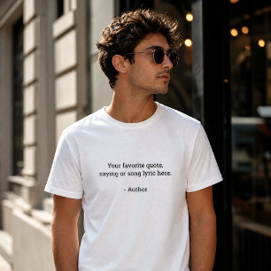 Camiseta Crie Sua Própria Citação Personalizada