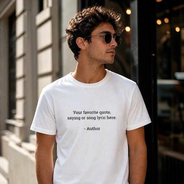 Camiseta Crie Sua Própria Citação Personalizada (Criador carregado)