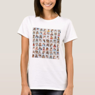 Camiseta Crie Sua Própria Colagem de 64 Fotos