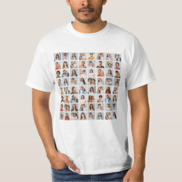 Camiseta Crie Sua Própria Colagem de 64 Fotos
