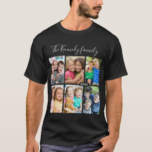 Camiseta Crie Sua Própria Colagem de 6 Fotos Férias em Famí