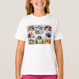 Camiseta Crie sua própria colagem de 8 fotos